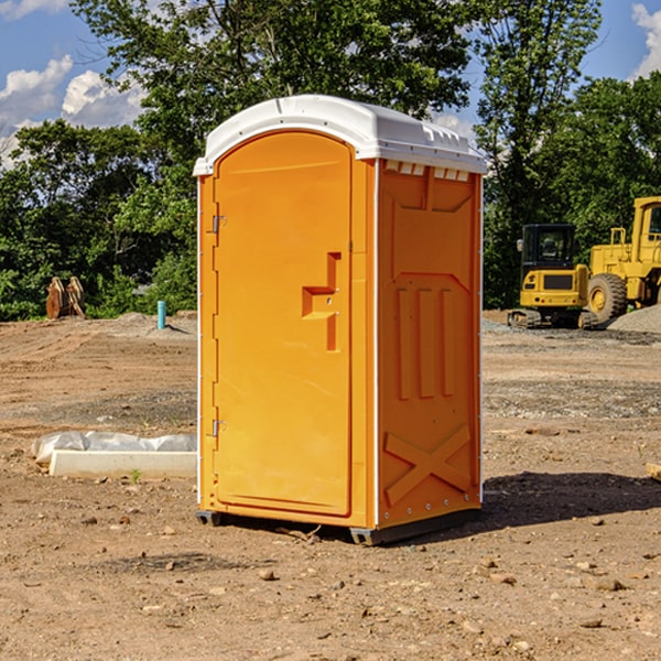 how often are the portable toilets cleaned and serviced during a rental period in Orange Springs